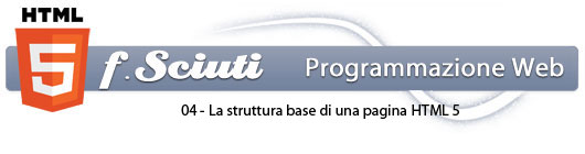 La struttura base di una pagina HTML 5