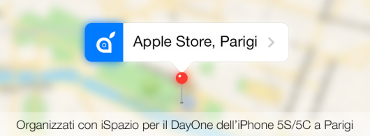 parigi ispazio mappa evento apple iphone 5s