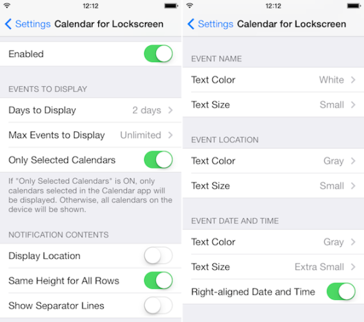 Calendar-for-Lockscreen-settings