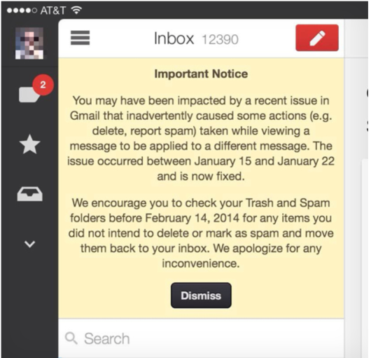 gmail bug