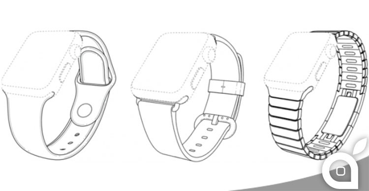 tre cinturini brevetti apple watch