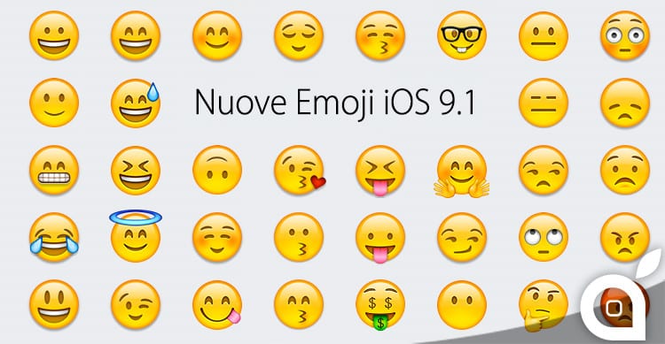 tante nuove emoji ios 9.1