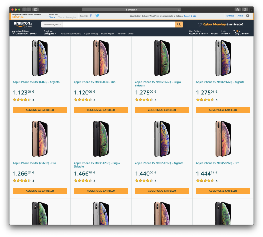 iPhone XS su amazon