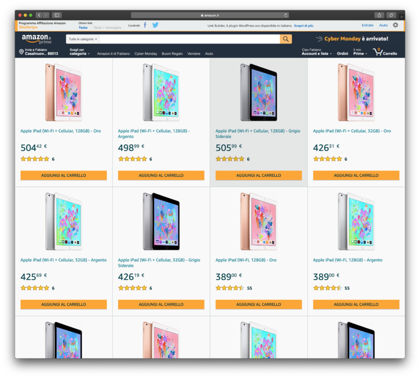 Apple iPad su Amazon