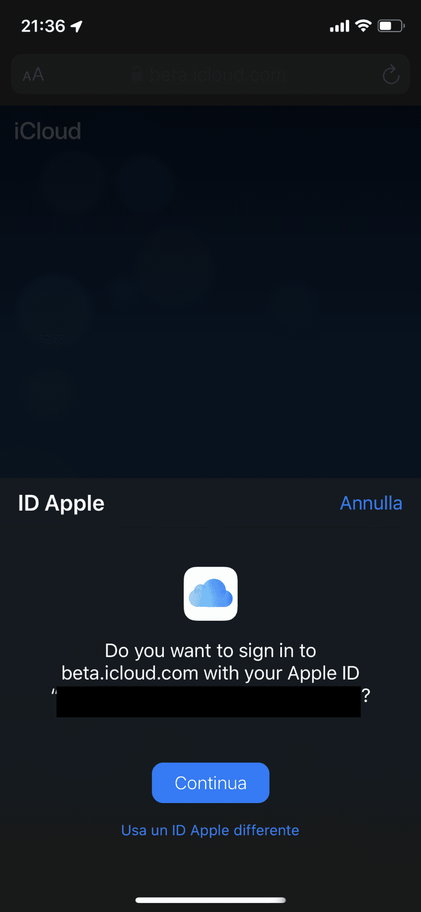 iCloud face id