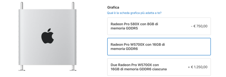 scheda grafica Radeon Pro W5700X