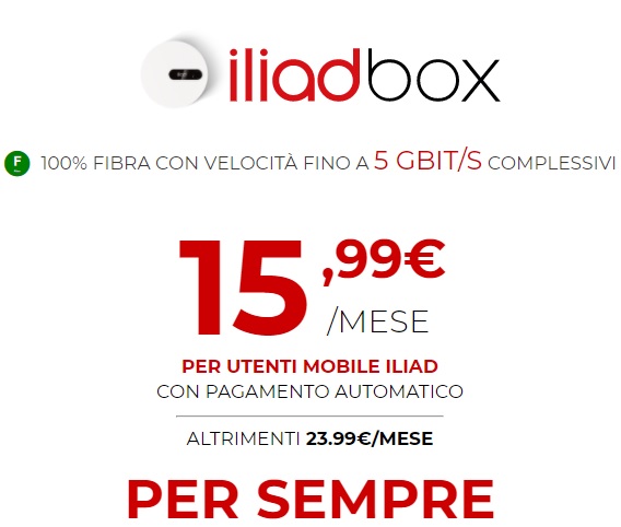 Offerta Iliad Fibra