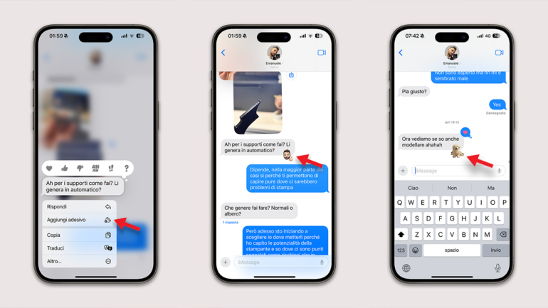 stickers su iMessage 17.2 beta 1