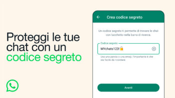 WhatsApp: adesso possiamo proteggere le nostre chat con un codice segreto!